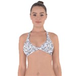 Embrace The Magic Inspirational Phrase Pattern Halter Neck Bikini Top