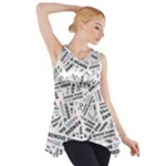 Embrace The Magic Inspirational Phrase Pattern Side Drop Tank Tunic