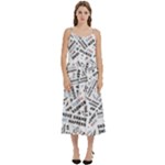 Embrace The Magic Inspirational Phrase Pattern Casual Spaghetti Strap Midi Dress