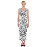 Embrace The Magic Inspirational Phrase Pattern Fitted Maxi Dress