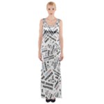 Embrace The Magic Inspirational Phrase Pattern Thigh Split Maxi Dress