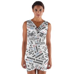 Wrap Front Bodycon Dress 