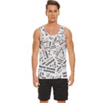 Embrace The Magic Inspirational Phrase Pattern Men s Wide Collar Tank Top