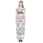 Embrace The Magic Inspirational Phrase Pattern Short Sleeve Maxi Dress