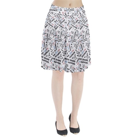 Embrace The Magic Inspirational Phrase Pattern Pleated Skirt from ArtsNow.com