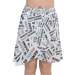 Embrace The Magic Inspirational Phrase Pattern Chiffon Wrap Front Skirt