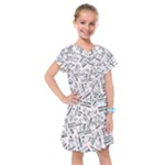 Embrace The Magic Inspirational Phrase Pattern Kids  Drop Waist Dress