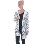 Embrace The Magic Inspirational Phrase Pattern Longline Hooded Cardigan