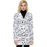 Embrace The Magic Inspirational Phrase Pattern Button Up Hooded Coat 