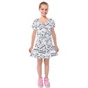 Kids  Short Sleeve Velvet Dress 