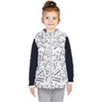 Embrace The Magic Inspirational Phrase Pattern Kids  Hooded Puffer Vest