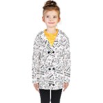 Embrace The Magic Inspirational Phrase Pattern Kids  Double Breasted Button Coat