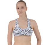 Embrace The Magic Inspirational Phrase Pattern Criss Cross Racerback Sports Bra