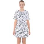 Embrace The Magic Inspirational Phrase Pattern Sixties Short Sleeve Mini Dress