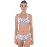 Embrace The Magic Inspirational Phrase Pattern Criss Cross Bikini Set