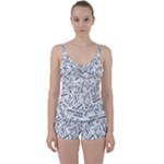 Embrace The Magic Inspirational Phrase Pattern Tie Front Two Piece Tankini