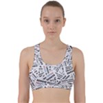 Embrace The Magic Inspirational Phrase Pattern Back Weave Sports Bra