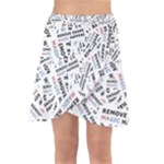 Embrace The Magic Inspirational Phrase Pattern Wrap Front Skirt