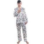 Embrace The Magic Inspirational Phrase Pattern Men s Long Sleeve Satin Pajamas Set