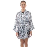 Embrace The Magic Inspirational Phrase Pattern Long Sleeve Satin Kimono