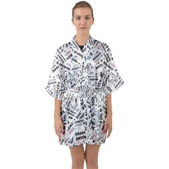 Half Sleeve Satin Kimono  