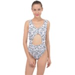 Embrace The Magic Inspirational Phrase Pattern Center Cut Out Swimsuit