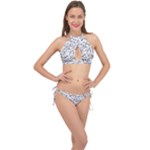 Embrace The Magic Inspirational Phrase Pattern Cross Front Halter Bikini Set