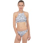 Embrace The Magic Inspirational Phrase Pattern Halter Bikini Set