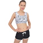 Embrace The Magic Inspirational Phrase Pattern V-Back Sports Bra