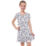 Embrace The Magic Inspirational Phrase Pattern Kids  Cross Web Dress