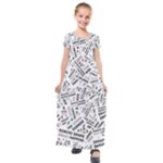 Embrace The Magic Inspirational Phrase Pattern Kids  Short Sleeve Maxi Dress