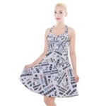 Embrace The Magic Inspirational Phrase Pattern Halter Party Swing Dress 