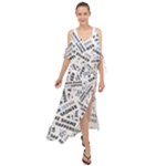 Embrace The Magic Inspirational Phrase Pattern Maxi Chiffon Cover Up Dress