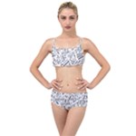 Embrace The Magic Inspirational Phrase Pattern Layered Top Bikini Set