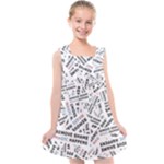 Embrace The Magic Inspirational Phrase Pattern Kids  Cross Back Dress