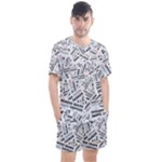 Embrace The Magic Inspirational Phrase Pattern Men s Mesh T-Shirt and Shorts Set