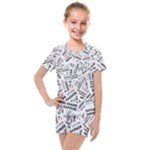 Embrace The Magic Inspirational Phrase Pattern Kids  Mesh T-Shirt and Shorts Set