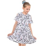 Embrace The Magic Inspirational Phrase Pattern Kids  Short Sleeve Shirt Dress