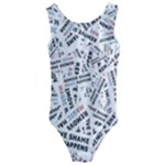 Embrace The Magic Inspirational Phrase Pattern Kids  Cut-Out Back One Piece Swimsuit