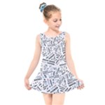 Embrace The Magic Inspirational Phrase Pattern Kids  Skater Dress Swimsuit