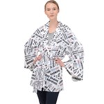 Embrace The Magic Inspirational Phrase Pattern Long Sleeve Velvet Kimono 