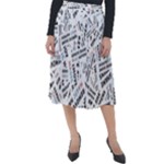 Embrace The Magic Inspirational Phrase Pattern Classic Velour Midi Skirt 