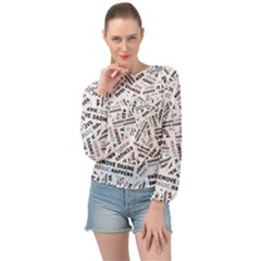 Banded Bottom Chiffon Top 