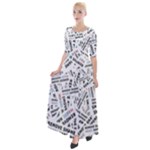 Embrace The Magic Inspirational Phrase Pattern Half Sleeves Maxi Dress