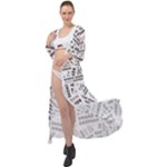 Embrace The Magic Inspirational Phrase Pattern Maxi Chiffon Beach Wrap