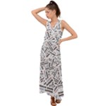 Embrace The Magic Inspirational Phrase Pattern V-Neck Chiffon Maxi Dress