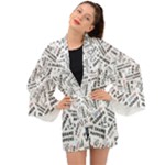 Embrace The Magic Inspirational Phrase Pattern Long Sleeve Kimono