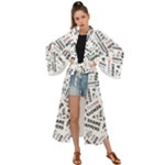 Embrace The Magic Inspirational Phrase Pattern Maxi Kimono