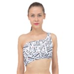 Embrace The Magic Inspirational Phrase Pattern Spliced Up Bikini Top 