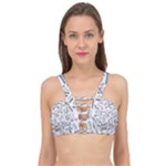 Embrace The Magic Inspirational Phrase Pattern Cage Up Bikini Top